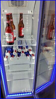 Near Mint Red Bull Energy Refrigerator Glass Door Bar Slim Mini Cooler Fridge