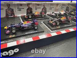 New Burago Oracle Red Bull Racing Formula 1 F1 143 Scale Die Cast Metal-6 cars