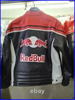 New Customize Red Bull Racing Motorcycles Racing Motor Bike Real Leather Jacket