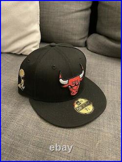 New Era Chicago Bulls Fitted Hat Club Red Bottom Black Red