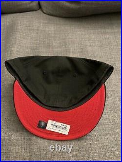 New Era Chicago Bulls Fitted Hat Club Red Bottom Black Red