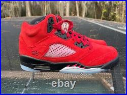 New Jordan 5 Retro Raging Bull Red (2021) (GS) Size 5.5 (440888-600)