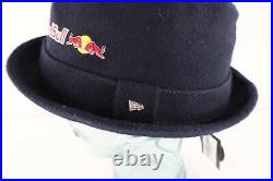 New New Era EK Collection 2015 Red Bull Spell Out Wool Fedora Bowler Hat Navy M