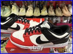 New Nike Dunk Low EMB Bulls 2022 Size 11 Rare Retro Authentic Skate Red Black