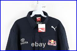 New Puma Mens Large Formula 1 Red Bull Racing Team Toyota Mechanic Button Shirt