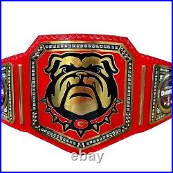 New Red Bull Dog Heavyweight Championship Wrestling Title Belt With Red Strap