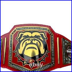 New Red Bull Dog Heavyweight Championship Wrestling Title Belt With Red Strap