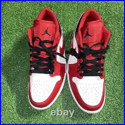 Nike Air Jordan 1 Bulls Chicago Black Red 553558-163 Mens Size 10 No Lid