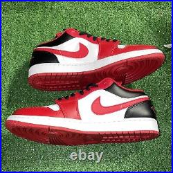 Nike Air Jordan 1 Bulls Chicago Black Red 553558-163 Mens Size 10 No Lid