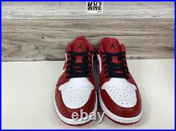 Nike Air Jordan 1 LOW'BULLS' Chicago Black Red White size 10.5 553558 163