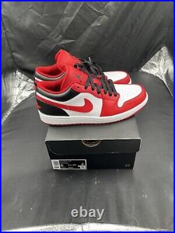 Nike Air Jordan 1 Low Bulls/ Red/ Black/ White 553558-163 Men's Size 10
