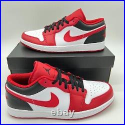 Nike Air Jordan 1 Low Chicago Bulls White/Red/Black 553558-163 Size 12 M 13.5 W
