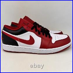 Nike Air Jordan 1 Low Gym Red White Black Bulls Men's Size 11.5