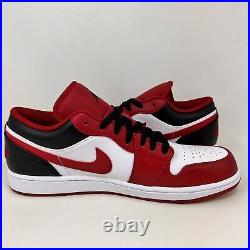 Nike Air Jordan 1 Low Gym Red White Black Bulls Men's Size 11.5