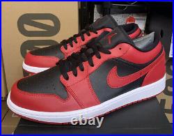 Nike Air Jordan 1 Low Reverse Bred Red Black Shoes 553558-606 553560-606