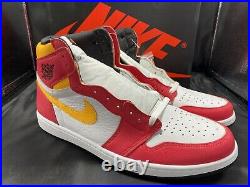 Nike Air Jordan 1 Retro High OG Men's size 15 Light Fusion Red Chicago Bulls NEW