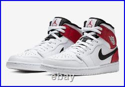Nike Air Jordan 1 Retro Mid Chicago Bulls Gym Red White black 554724-116 Men's