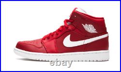 Nike Air Jordan 1 Retro Mid TRIPLE GYM RED WHITE CHICAGO BULLS 554724-600 sz 7.5