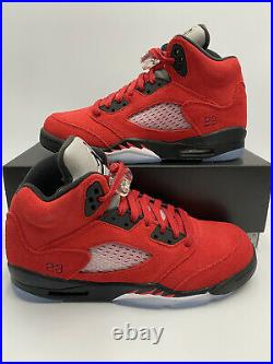 Nike Air Jordan 5 Retro Raging Bull Red Black 440888-600 GS Sizes 5.5Y 6.5Y