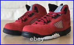 Nike Air Jordan 5 Retro Red Toro Raging Bull 2021 440889-600 PS Size 2Y NEW