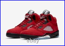 Nike Air Jordan 5 Retro Shoe Raging Bull Varsity Red Black White Sz 10 Men