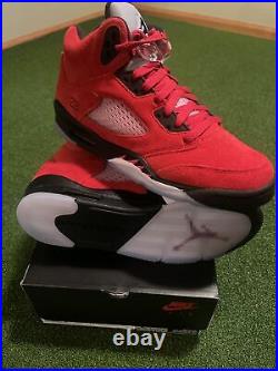 Nike Air Jordan 5 Retro Size 7Y GS/Womens 8.5 Raging Bull Red 440888-600 NWB
