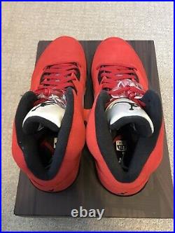 Nike Air Jordan 5 V Retro Raging Bull Red Toro Bravo Mens Size 11.5 BRAND NEW DS