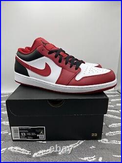 Nike Air Jordan Low 1 Mens Shoe Size 13/14.5W Chicago Bulls Red Bred 553558-163