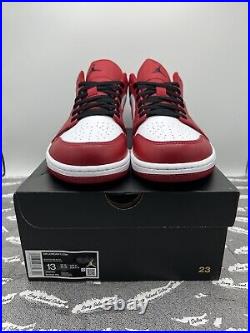 Nike Air Jordan Low 1 Mens Shoe Size 13/14.5W Chicago Bulls Red Bred 553558-163