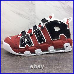 Nike Air More Uptempo 96 Chicago Bulls Red Black Pippen 921948-600 Men's Sz 9.5