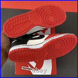 Nike Dunk Low Retro EMB Chicago Bulls Sail/Black-Red DD3363-100 Men's Sneakers