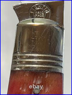 Pocketknife Fightin Bull 2601 2004 Trapper Red Honeycomb Wendell Carson KP-1178