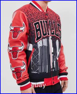 Pro Standard Chicago Bulls Red Remix Full-Zip Varsity Jacket