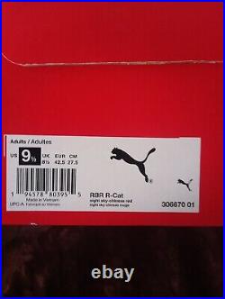 Puma Redbull Racing R-Cat Sneakers Blue Red Casual Shoes Size 9.5 Men's NIB