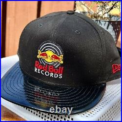 RARE NWT Red Bull Records 9 Forty Logo New Era Baseball Hat Cap Black Vinyl Brim