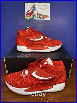 RARE SIZE 13 Nike KD 14 Kevin Durant Team Shoes DM5040 603 University Red White