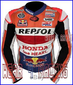 REPSOL REDBULL ONE HEART 2018 Motorcycle / Motorbike Cowhide Leather Jacket