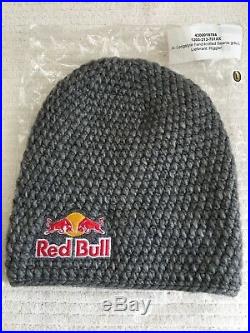 Rare RED BULL ATHLETE ONLY BEANIE GREY KNIT HAT Hand Knit Made In Alps