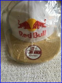 Rare red bull athlete hat New Era Blue Oxford Suede Strap Back