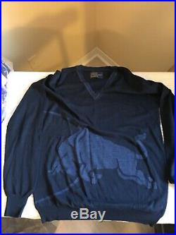 Rare red bull athlete only Shirt V Neck Large Made In Italy Hat