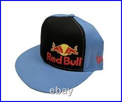 Red Bull 59Fifty New Era 6 Panel Athlete Embroidered Fitted Blue Hat Cap Size 7