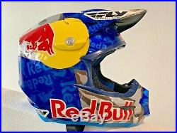 Red Bull ATHLETE HELMET FLY F2 CARBON RARE! SIZE XL hat cap supercross