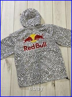 Red Bull Allover Men's Windbreaker Jacket Athlete Only White Size M New Rare