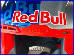 Red Bull Athlete Helmet Bell Moto 9 Flex Size L Motocross Supercross Rare