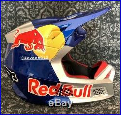 Red Bull Athlete Helmet Fox V3 Size L Motocross Supercross Rare