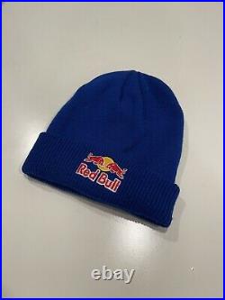 Red Bull Athlete Only Beanie Bundle Sticker Royal Blue Winter Hat