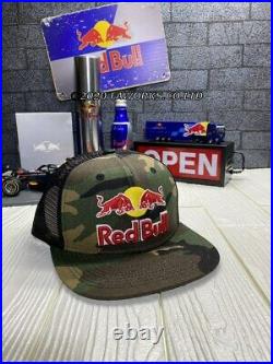 Red Bull Athlete Only Camo Trucker Hat Rare New Fast Shipping