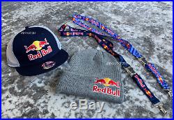 Red Bull Athlete Only Hat Bundle 2019 Beanie Snapback Cap Rare 001