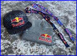 Red Bull Athlete Only Hat Bundle Beanie Snapback Cap Rare