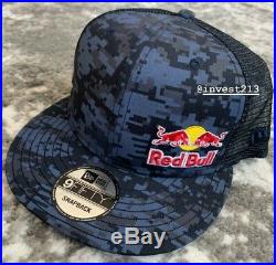 Red Bull Athlete Only Trucker Hat Blue Digi Camo Snapback Cap Rare